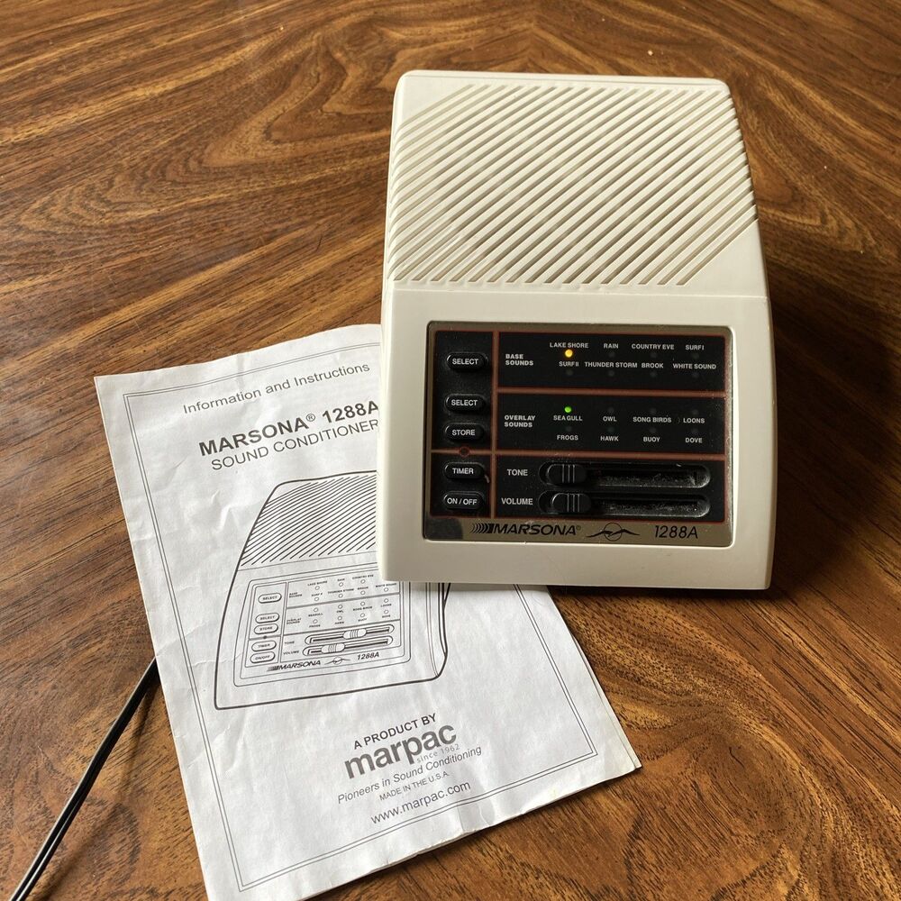 Marsona 1288A Electronic Sound Conditioner Sleep White Noise Machine Tested